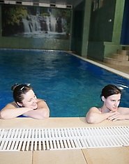 Take a strol through an all female mature sauna